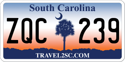 SC license plate ZQC239