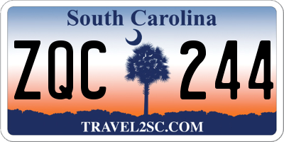 SC license plate ZQC244