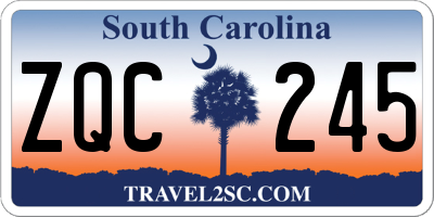 SC license plate ZQC245