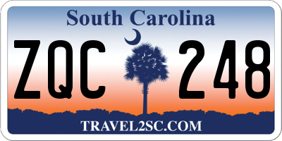 SC license plate ZQC248