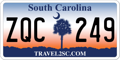 SC license plate ZQC249