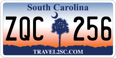 SC license plate ZQC256