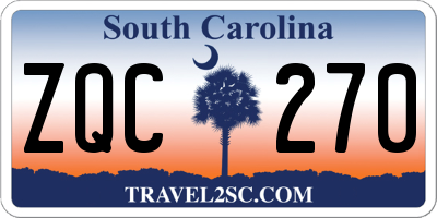 SC license plate ZQC270