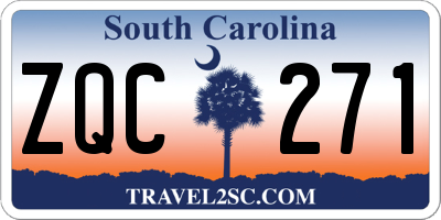 SC license plate ZQC271