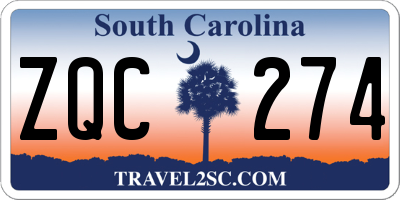 SC license plate ZQC274
