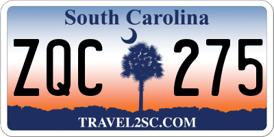 SC license plate ZQC275