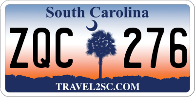 SC license plate ZQC276