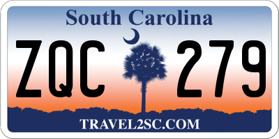 SC license plate ZQC279