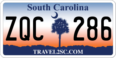 SC license plate ZQC286