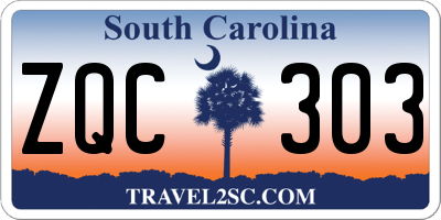 SC license plate ZQC303