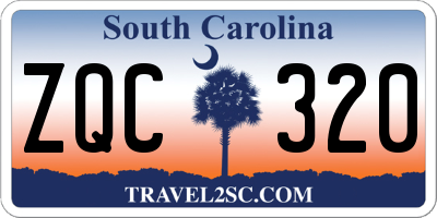 SC license plate ZQC320