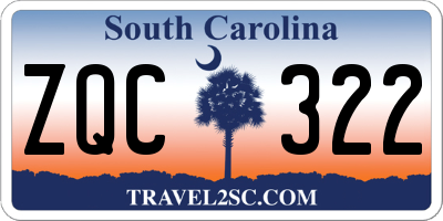 SC license plate ZQC322