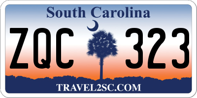 SC license plate ZQC323