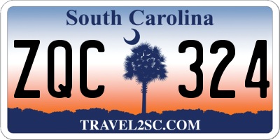 SC license plate ZQC324