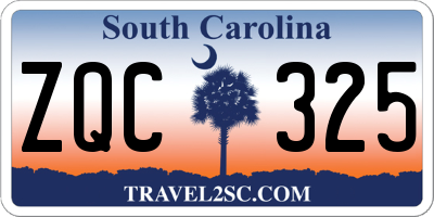 SC license plate ZQC325
