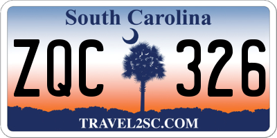 SC license plate ZQC326