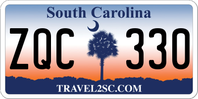 SC license plate ZQC330