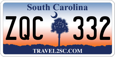 SC license plate ZQC332