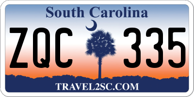 SC license plate ZQC335