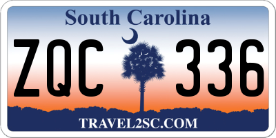 SC license plate ZQC336