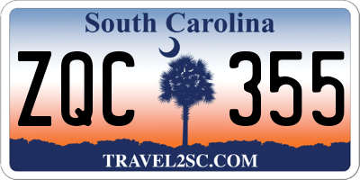 SC license plate ZQC355