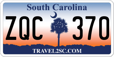 SC license plate ZQC370