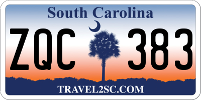 SC license plate ZQC383
