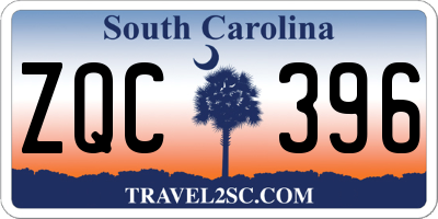 SC license plate ZQC396