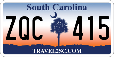 SC license plate ZQC415
