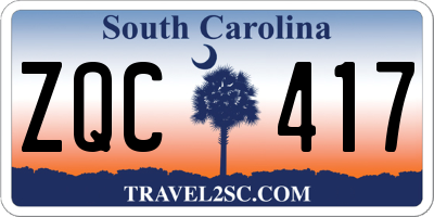 SC license plate ZQC417