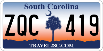 SC license plate ZQC419