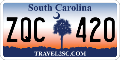 SC license plate ZQC420