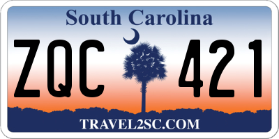 SC license plate ZQC421