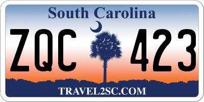 SC license plate ZQC423