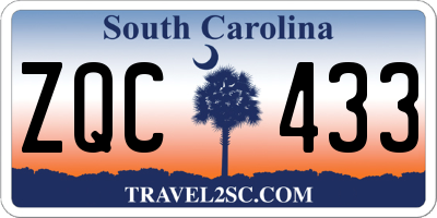 SC license plate ZQC433
