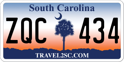 SC license plate ZQC434
