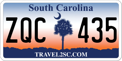 SC license plate ZQC435