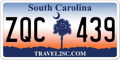 SC license plate ZQC439