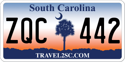 SC license plate ZQC442