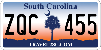SC license plate ZQC455
