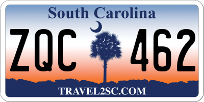 SC license plate ZQC462