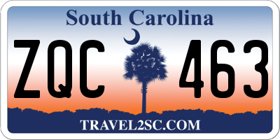 SC license plate ZQC463