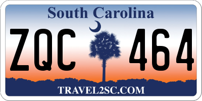 SC license plate ZQC464