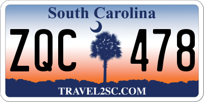 SC license plate ZQC478