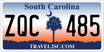 SC license plate ZQC485