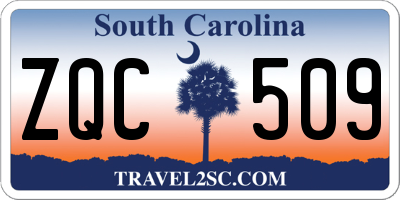 SC license plate ZQC509