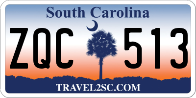 SC license plate ZQC513
