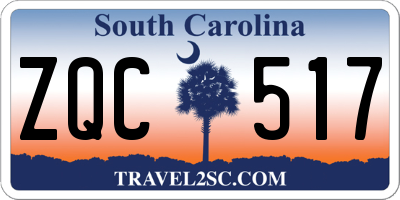 SC license plate ZQC517