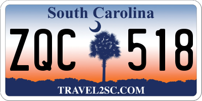 SC license plate ZQC518