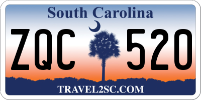 SC license plate ZQC520